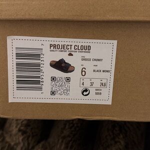 Project Cloud Greece Chunky Sandals - Black